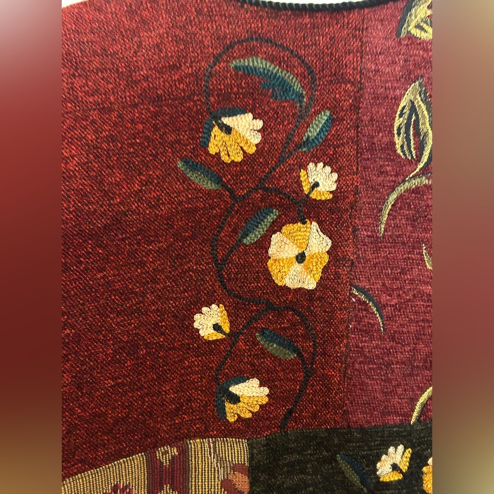 Ultimate Vintage Tapestry Jacket L | Patchwork Floral Embroidered Grandmacore - Picture 8 of 12
